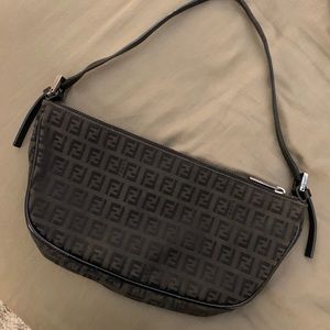 Authentic Black Fendi FF Small “Going Out Bag”